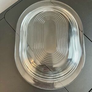 Pyrex Replacement Lid 602-C Clear Glass Ribbed Lid Refrigerator Lid